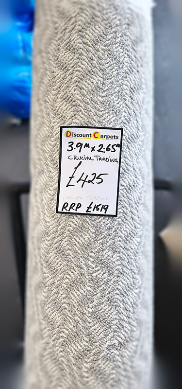 Enigma Waterfall Mist 100% wool carpet remnant in stock